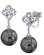 Tahitian Pearl & Diamond Mia Earrings