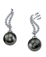 Tahitian South Sea Pearl & Diamond Olivia Earrings