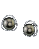 Tahitian South Sea Pearl & Diamond Skylar Earrings