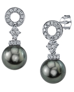 Tahitian South Sea Pearl & Diamond Vanessa Earrings