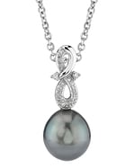 Tahitian South Sea Infinity Pendant