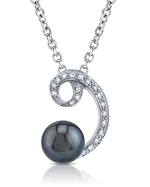 Tahitian Pearl & Diamond Sabrina Pendant