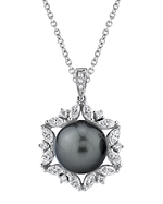 Tahitian Pearl & Diamond Solar Pendant