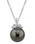 Tahitian Pearl & Diamond Sienna Pendant