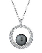 Tahitian Pearl & Diamond Aura Pendant