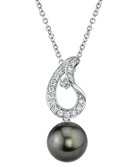 Tahitian Pearl & Diamond Jessica Pendant