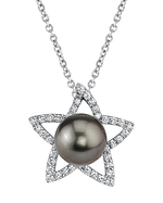 Tahitian Pearl & Diamond Stella Pendant
