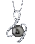 Tahitian Pearl & Diamond Mara Pendant
