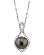 Tahitian South Sea Pearl & Diamond Ruth Pendant