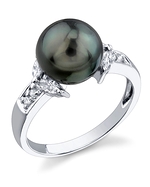 Tahitian Pearl & Diamond Fiore Ring