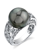 Tahitian Pearl & Diamond Tuscany Ring