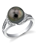 Tahitian Pearl & Diamond Penelope Ring