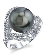 Tahitian Pearl & Diamond Clara Ring