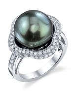Tahitian Pearl & Diamond Patricia Ring