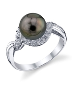 Tahitian Pearl & Diamond Shira Ring