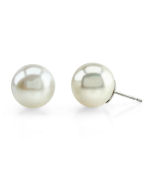 9mm White Freshwater Pearl Stud Earrings