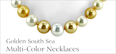 Multi-Colored Golden South Sea Pearl Necklace