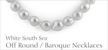 Baroque Shaped White Australian Pearl Necklaces 