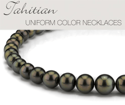 Uniform Colored Tahitian Pearl Necklaces