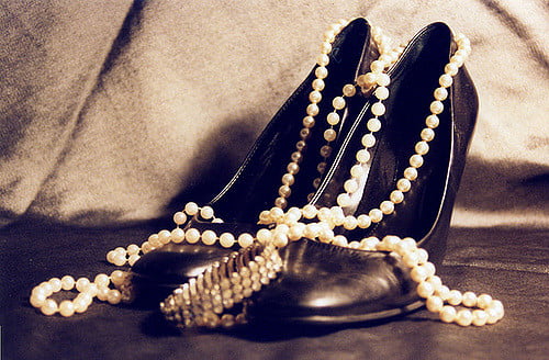 Strands of Pearls & Black Heels