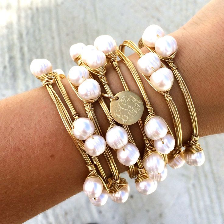 The Ultimate Pearl and Crystal Mixed 18k Gold Plated Bracelet Stack