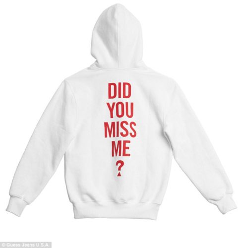 The GUESS Anna Nicole Smith line will feature the words 'DID YOU MISS ME?" on the backs of sweatshirts and tees.