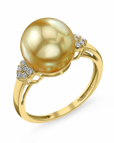 gold pearl engagement ring