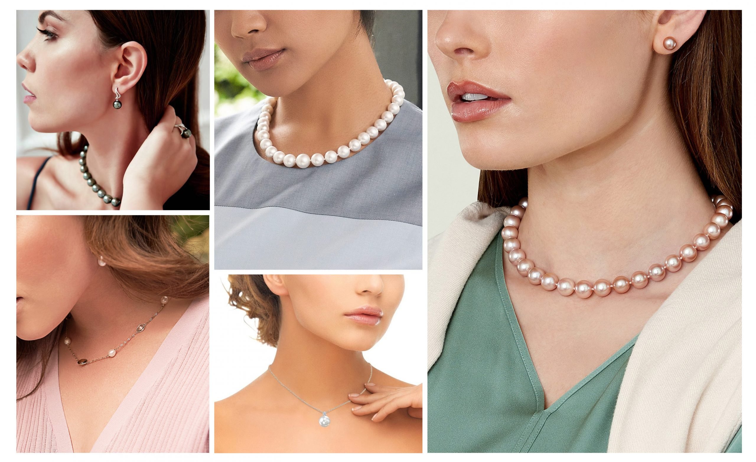 Juwelenkind Pearl Necklace brown-silver-colored color gradient casual look Jewelry Chains Pearl Necklaces 