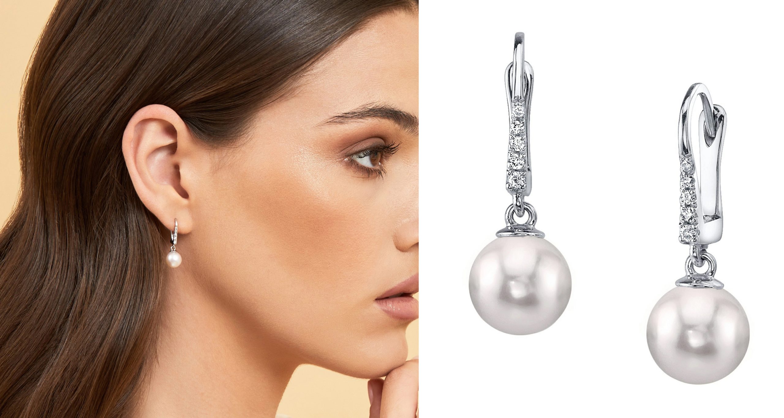 English Lock Pearl Earrings