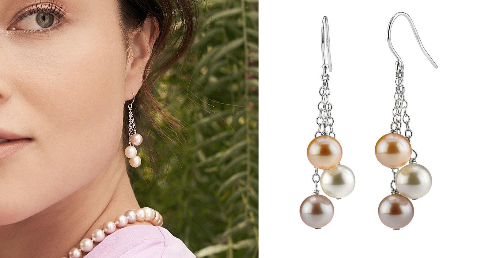 Diamond Huggie Floral Dangle Earrings - Abhika Jewels