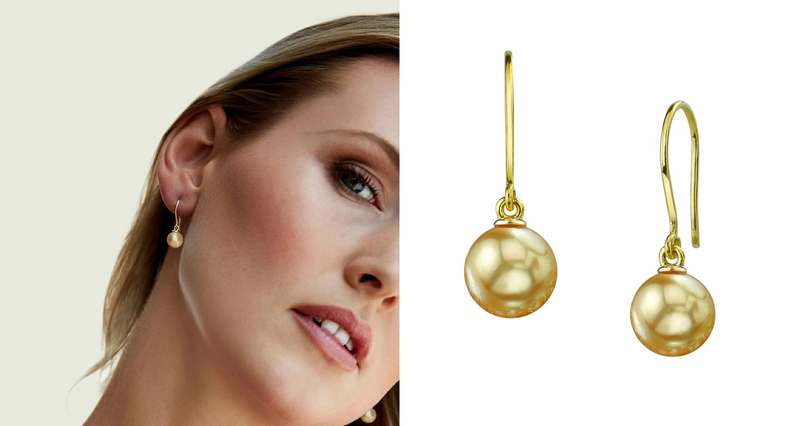 Wire Hook Pearl Earrings