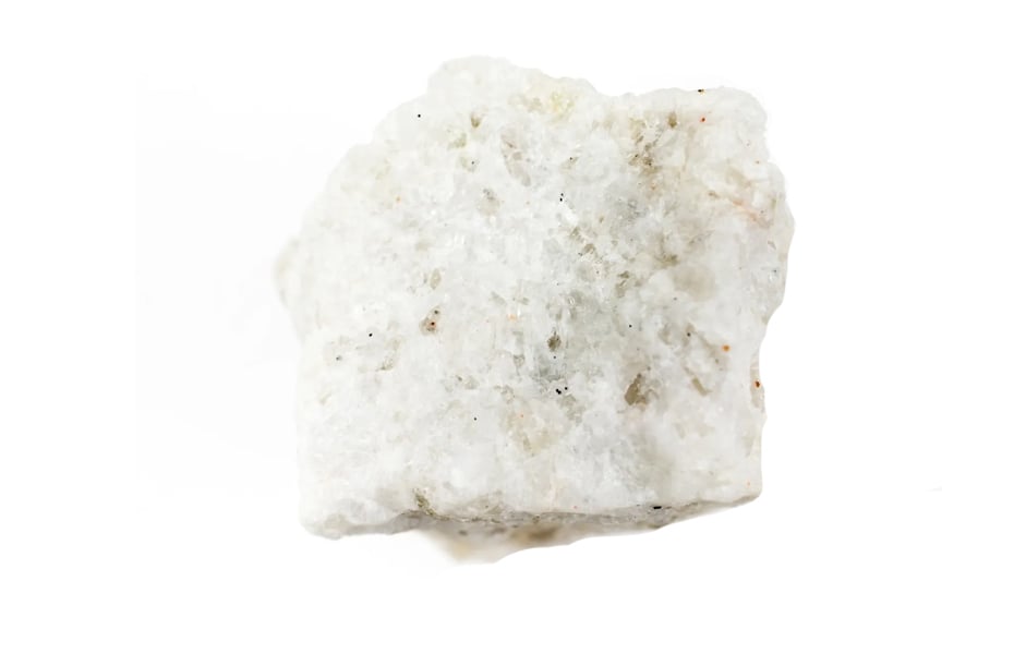Albite white crystal rock
