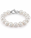 10-10.5mm Akoya White Pearl Bracelet - AAA Quality
