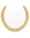 10-12mm Golden South Sea Pearl Necklace - AAAA Quality