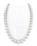 10-12mm White South Sea Round Pearl Necklace - AAA Quality