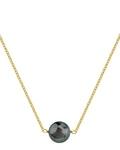 Tahitian South Sea Round Solitaire 14K Pearl Necklace - Third Image