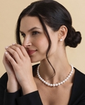 10.5-11.5mm White Freshwater Pearl Necklace - AAA Quality - Secondary Image