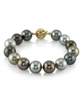 11-12mm Tahitian South Sea Multicolor Pearl Bracelet - Model Image