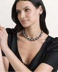 11-13mm Tahitian South Sea Multicolor Drop - Shape Pearl Necklace - Model Image