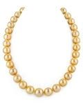 11-13mm Golden South Sea Pearl Necklace - AAAA Quality