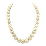 12-14mm Champagne Golden South Sea Pearl Necklace - AAA Quality