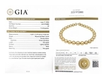 13-15mm Golden Round South Sea Pearl Necklace - GIA Certified - Model Image