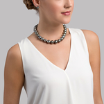 14-16mm Tahitian South Sea Pearl Necklace - AAAA Quality - Model Image