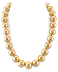 15-17.5mm Golden South Sea Pearl Necklace - AAA Quality