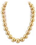 15-16mm Golden South Sea Pearl Necklace - AAA Quality