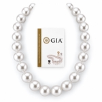 15-18mm Round White South Sea Pearl Necklace - AAAA Quality GIA Certified