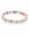 6.5-7.0mm Multicolor Freshwater Pearl Bracelet - AAA Quality