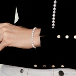 5.5-6.0mm Akoya White Pearl Bracelet - Model Image