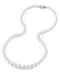 6.0-9.0mm Japanese Akoya White Graduated Pearl Necklace - AAA Quality