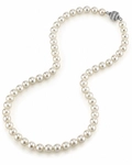 8.0-8.5mm Japanese Akoya White Pearl Necklace - AA+ Quality